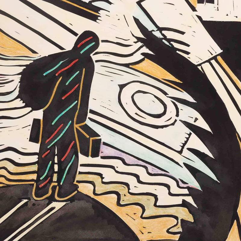 Hans Wap, 'Man in landschap', 1988-zoom-