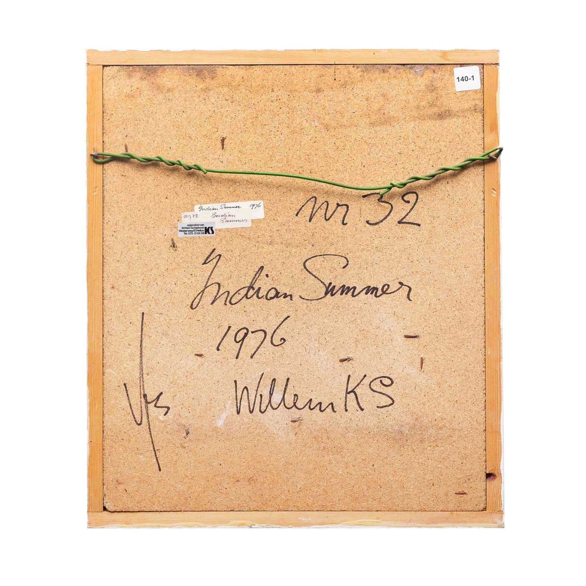 Willem Klein Schiphorst, 'Indian Summer', 1976-8