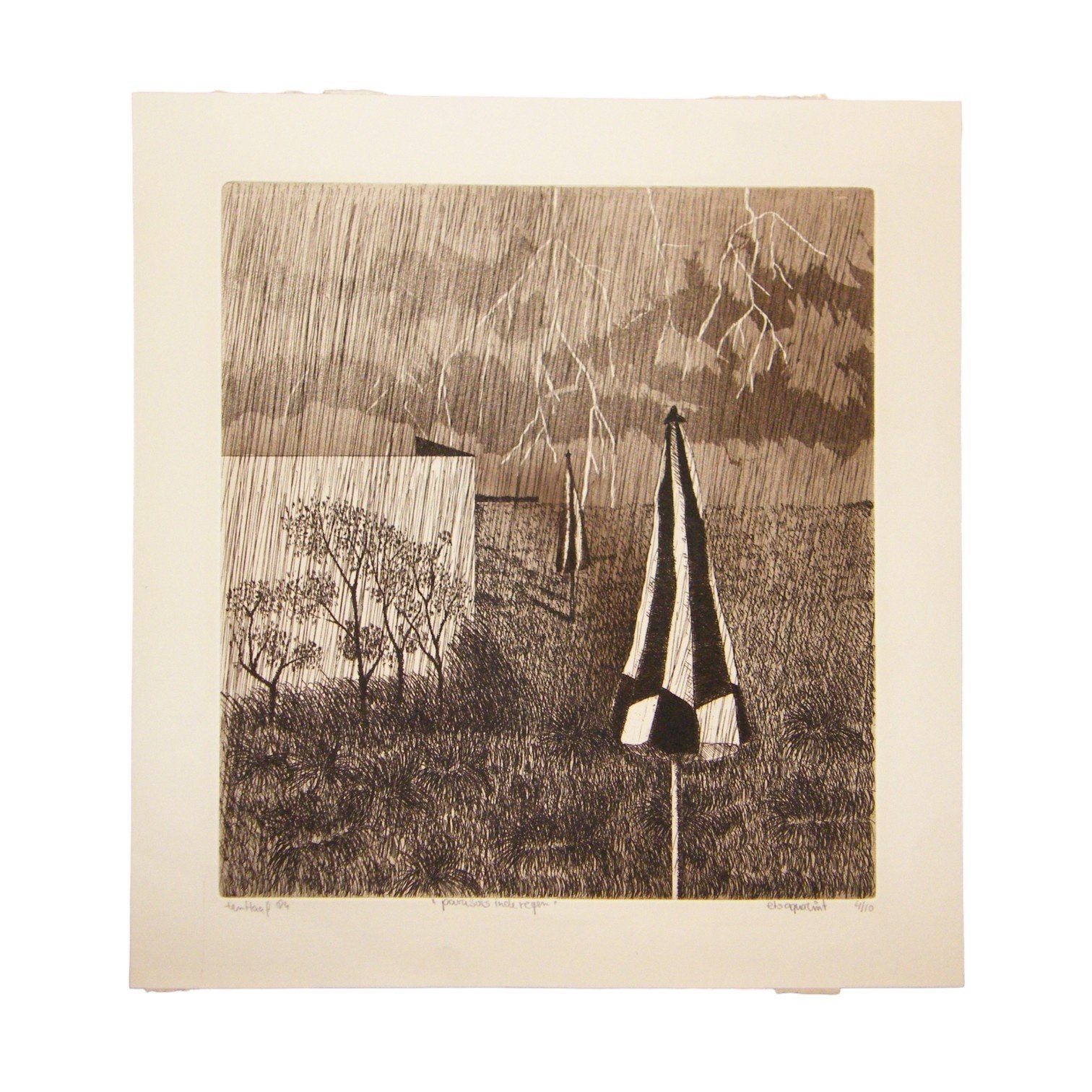 Dick ten Haaf, 'I'carussyndroom', 1983; 'Parasols in de regen', 1984-zoom-6