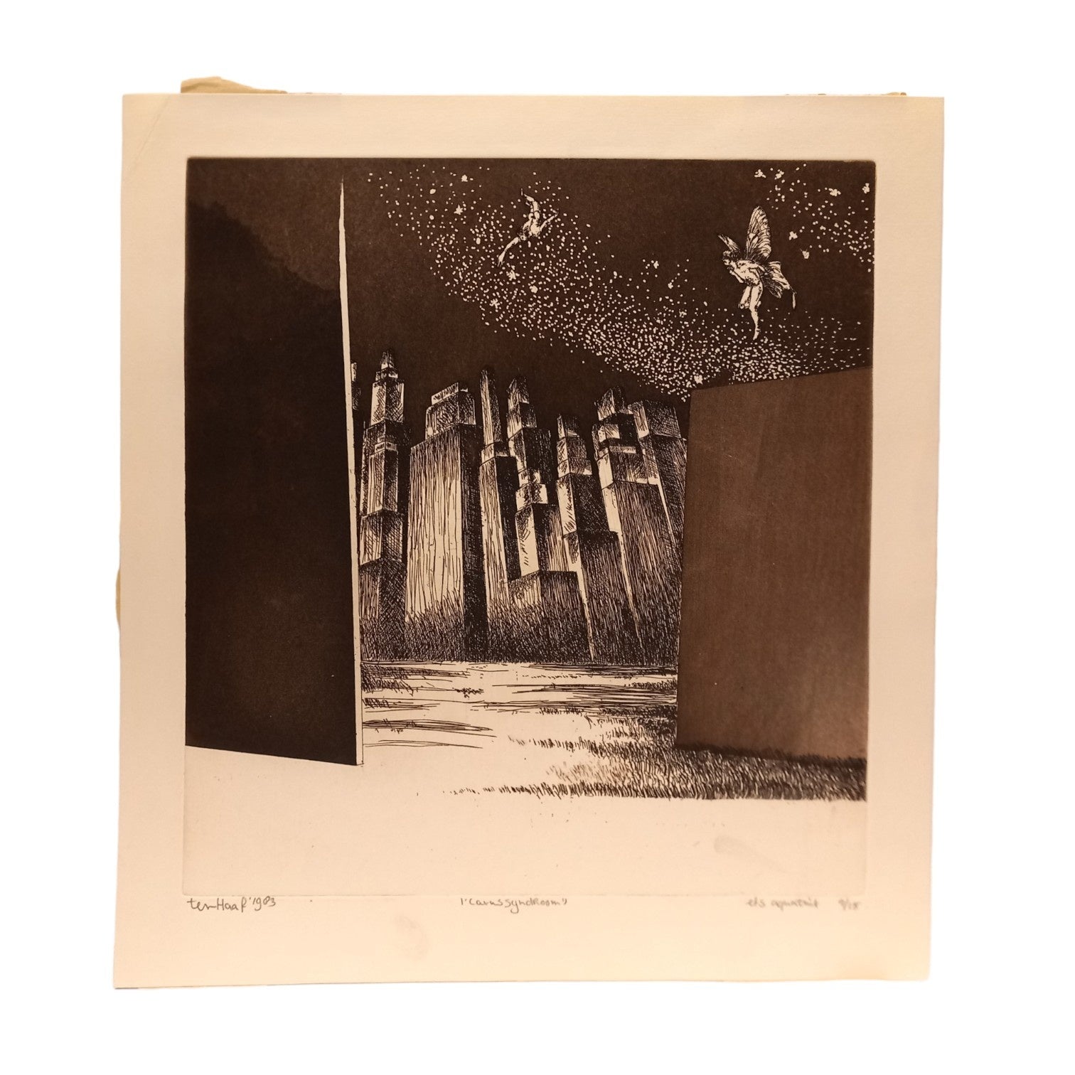 Dick ten Haaf, 'I'carussyndroom', 1983; 'Parasols in de regen', 1984-5