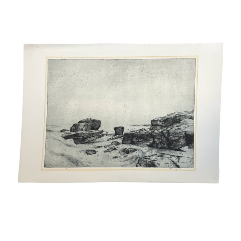 Peter Teeling, 'Rivierlandschap', 1974; 'Rotskust 1', 1975-zoom-