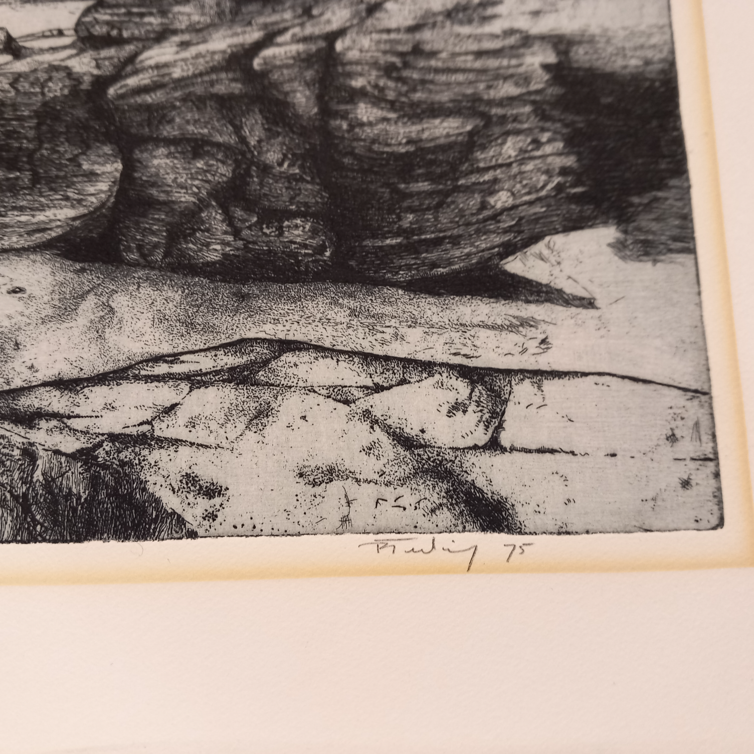 Peter Teeling, 'Rivierlandschap', 1974; 'Rotskust 1', 1975-3