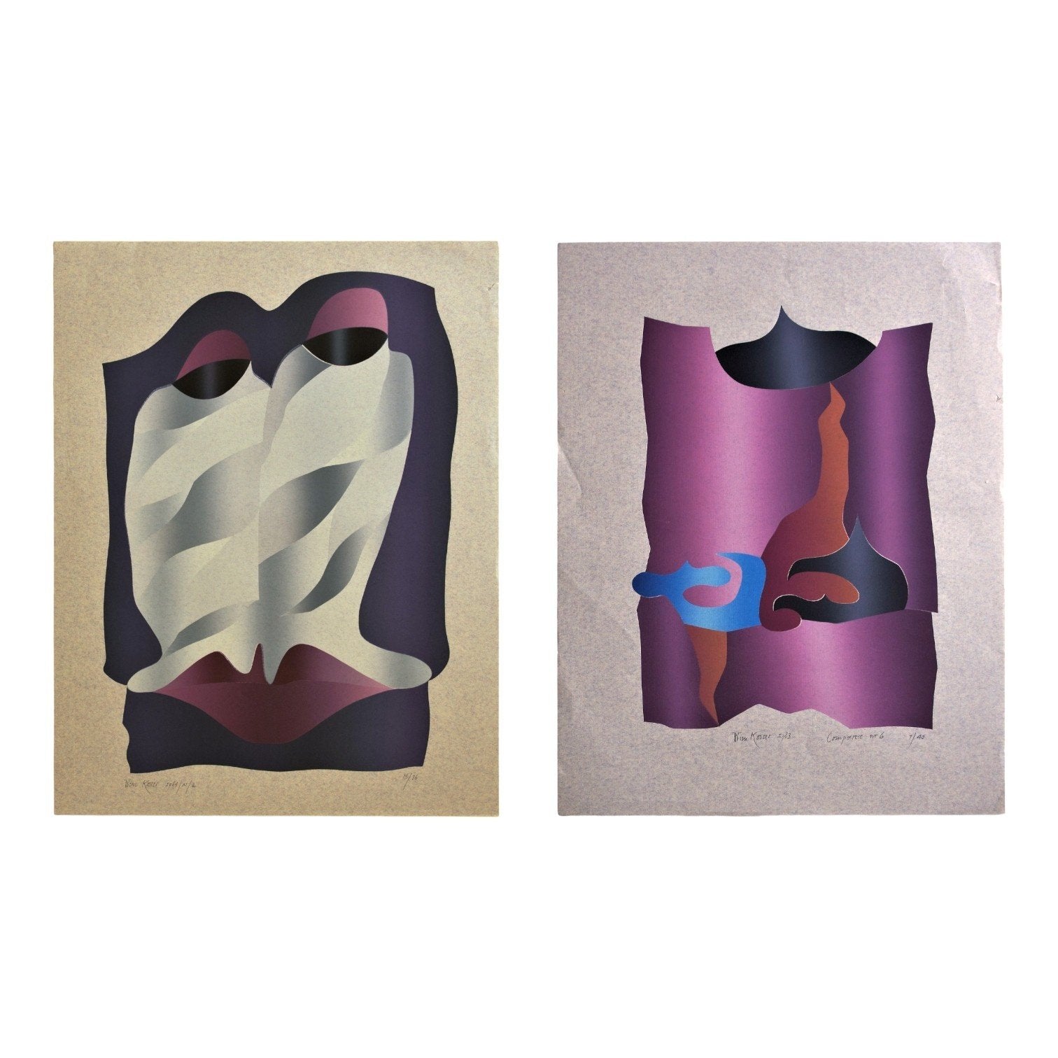 Wim Koster, 'Compositie nr.6', 1983; Zonder titel ('1984 / XI / 2'), 1984-zoom-1