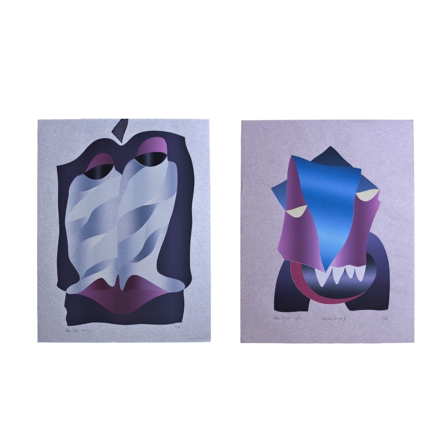 Wim Koster, 'Compositie nr.7', 1983; Zonder titel ('1984 / XI / 2'), 1984-1