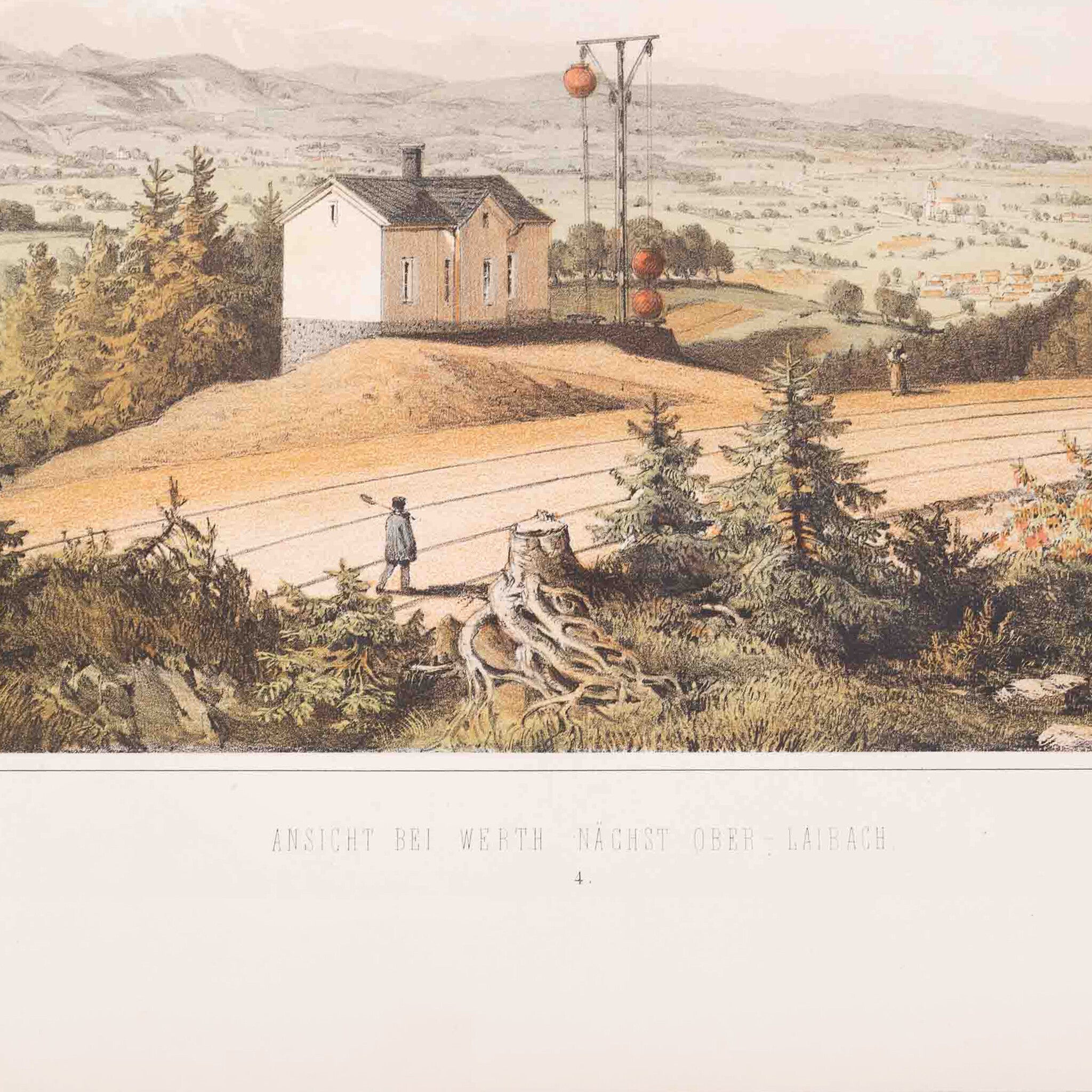 Prent 'Ansicht bei Werth nächst Ober-Laibach', 1857-zoom-4