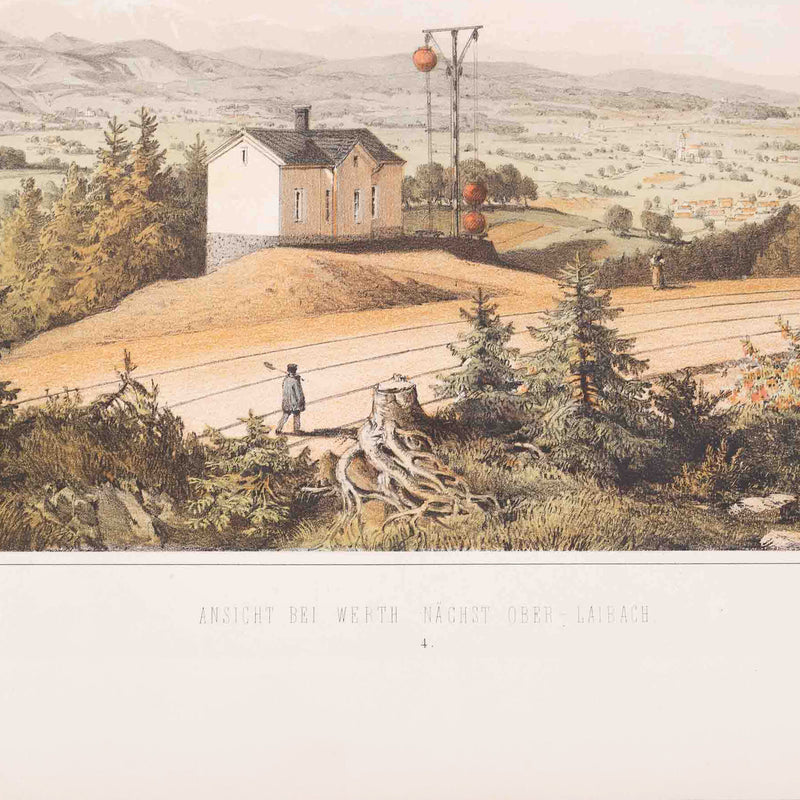 Prent 'Ansicht bei Werth nächst Ober-Laibach', 1857-zoom-
