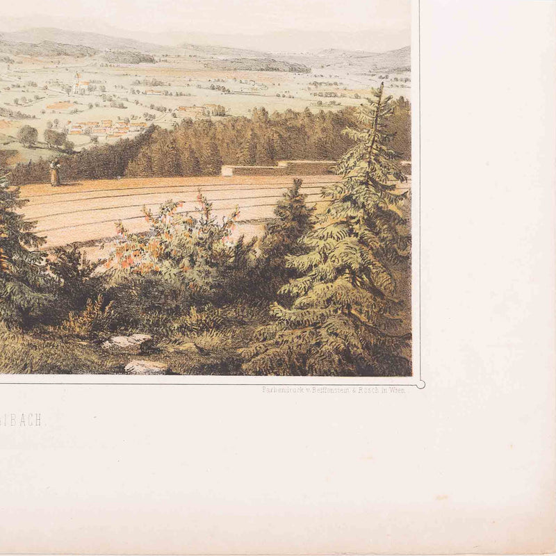 Prent 'Ansicht bei Werth nächst Ober-Laibach', 1857-zoom-