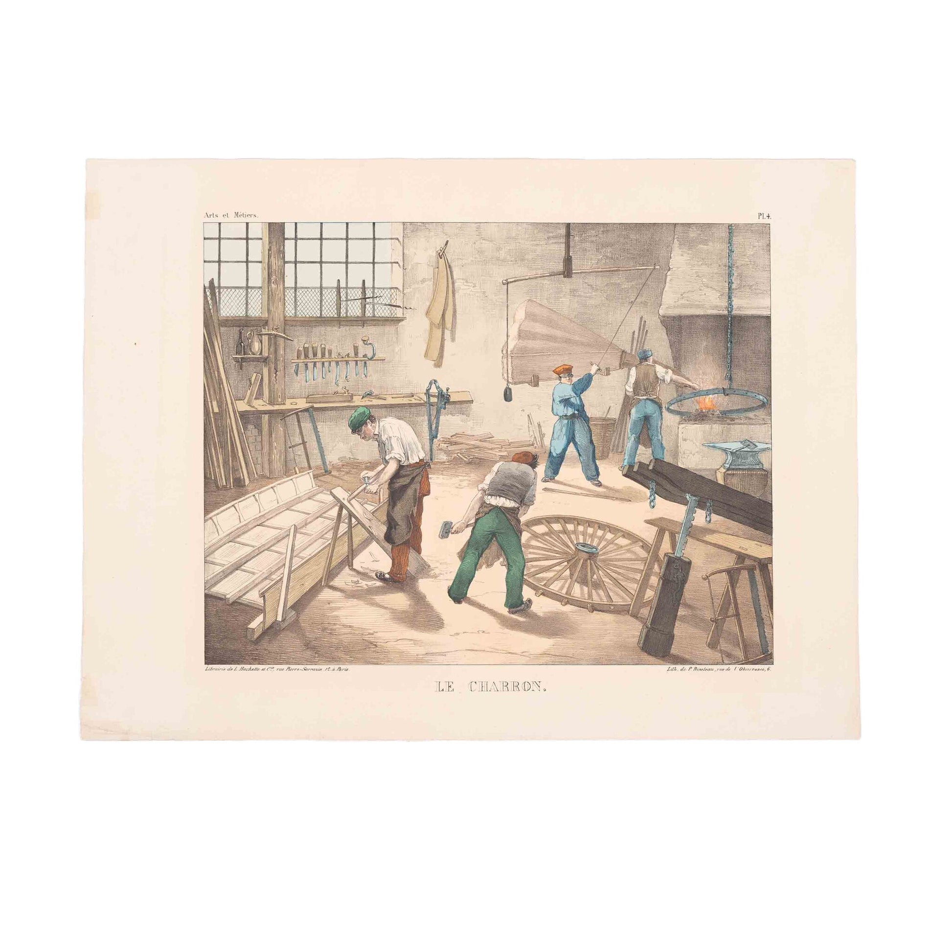 Prent 'Le charron', ca. 1840-1