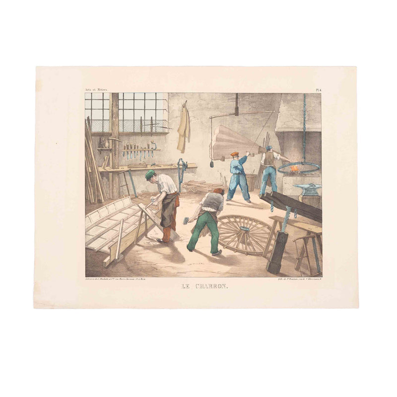 Prent 'Le charron', ca. 1840-zoom-