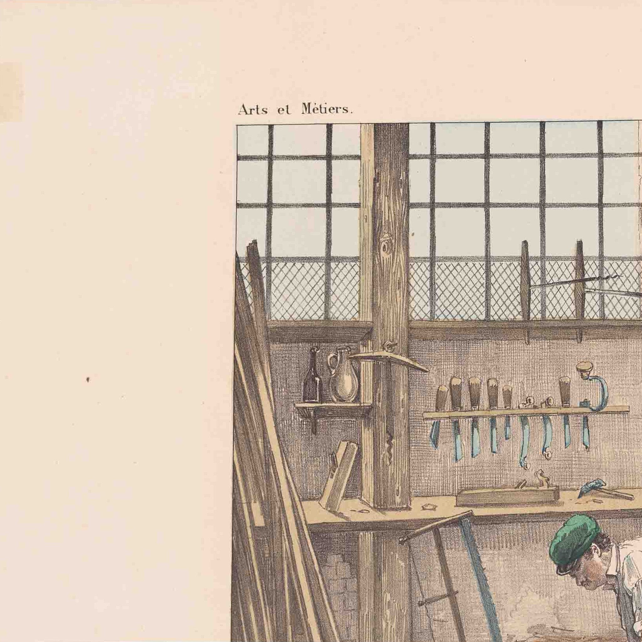 Prent 'Le charron', ca. 1840-zoom-5