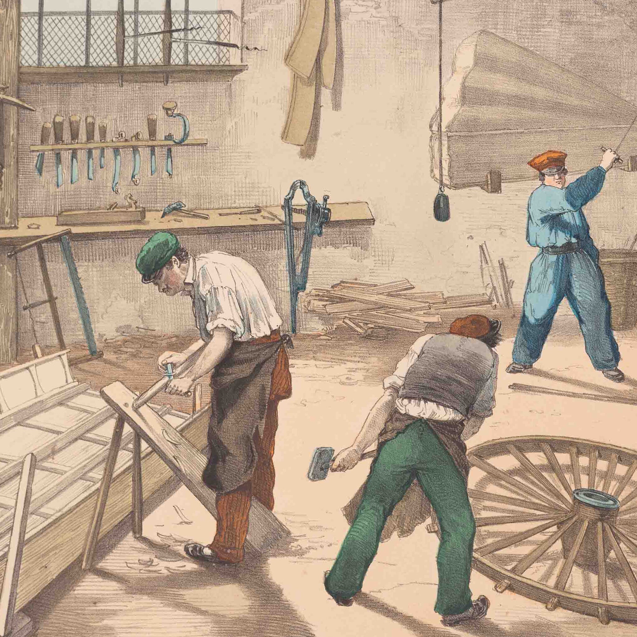 Prent 'Le charron', ca. 1840