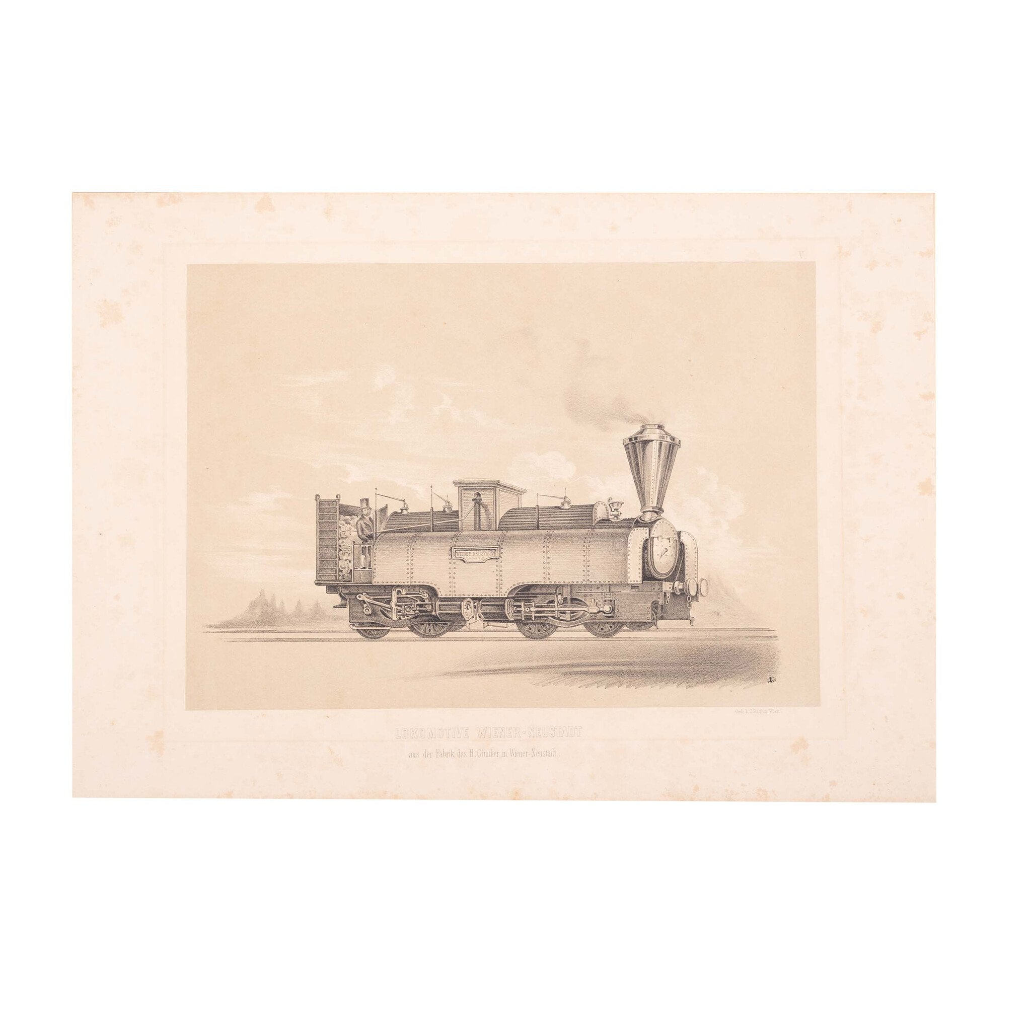 Locomotieven van de Semmeringspoorlijn in Oostenrijk, ca. 1853