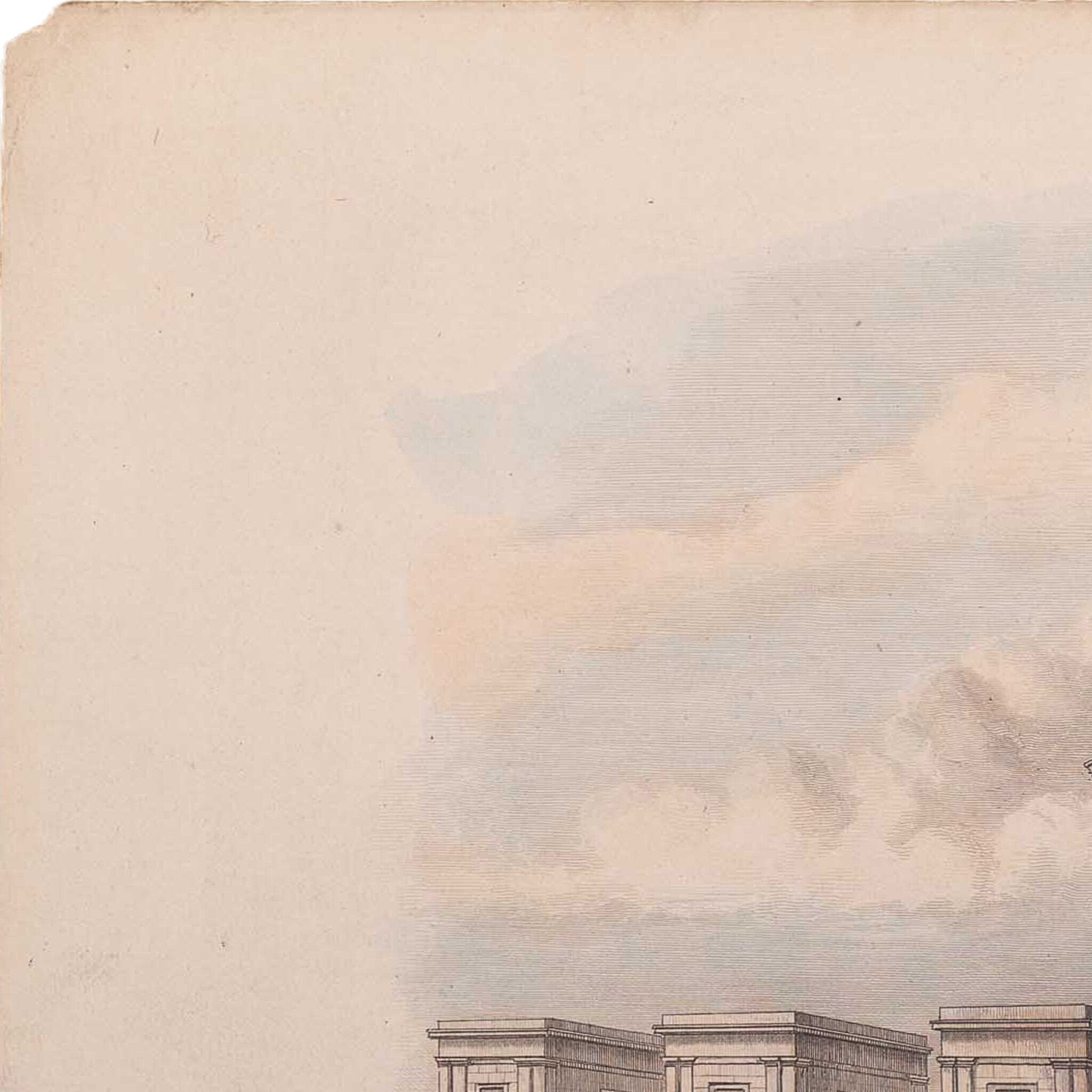 Prent 'The Grand Entrance to the Metropolitan Station of the North Western Railway', ca. 1840-zoom-4