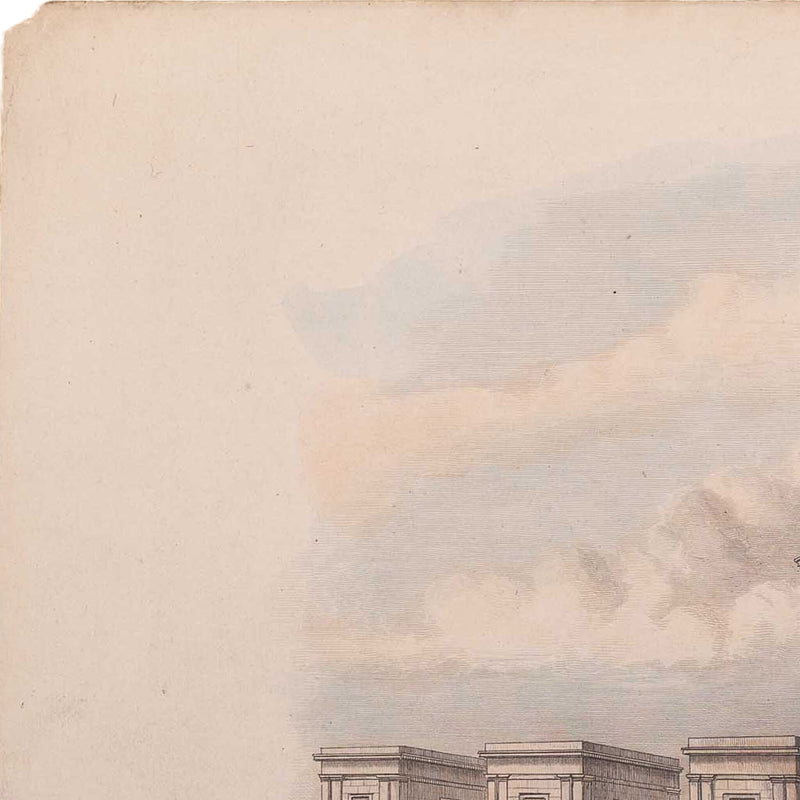 Prent 'The Grand Entrance to the Metropolitan Station of the North Western Railway', ca. 1840-zoom-