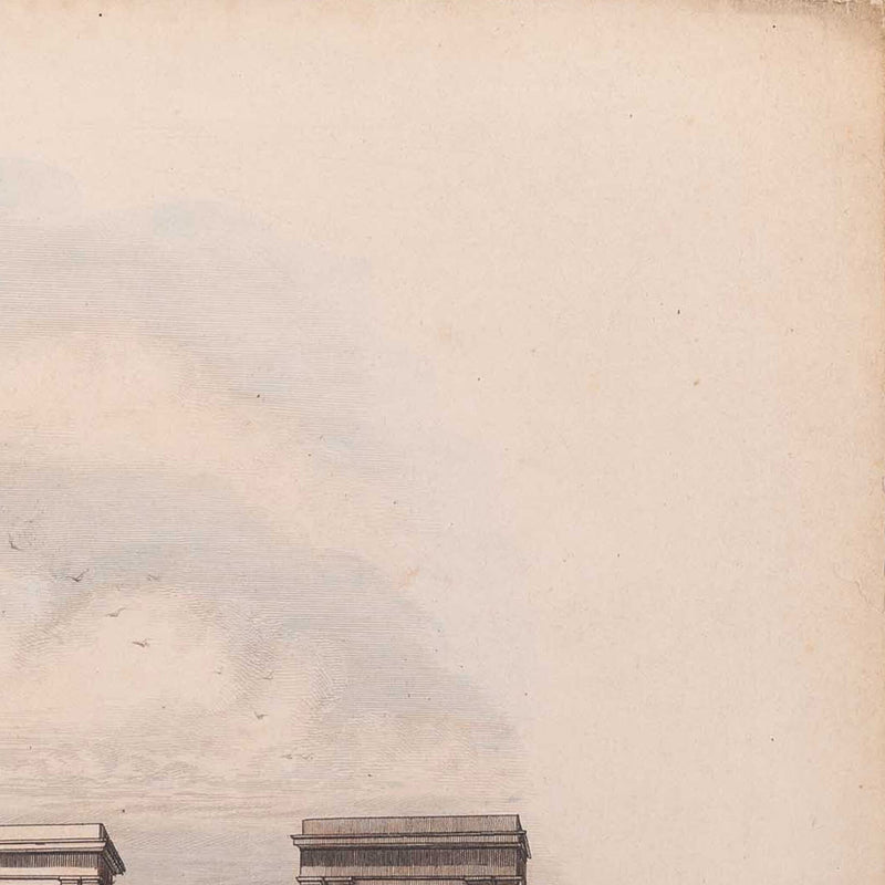 Prent 'The Grand Entrance to the Metropolitan Station of the North Western Railway', ca. 1840-zoom-