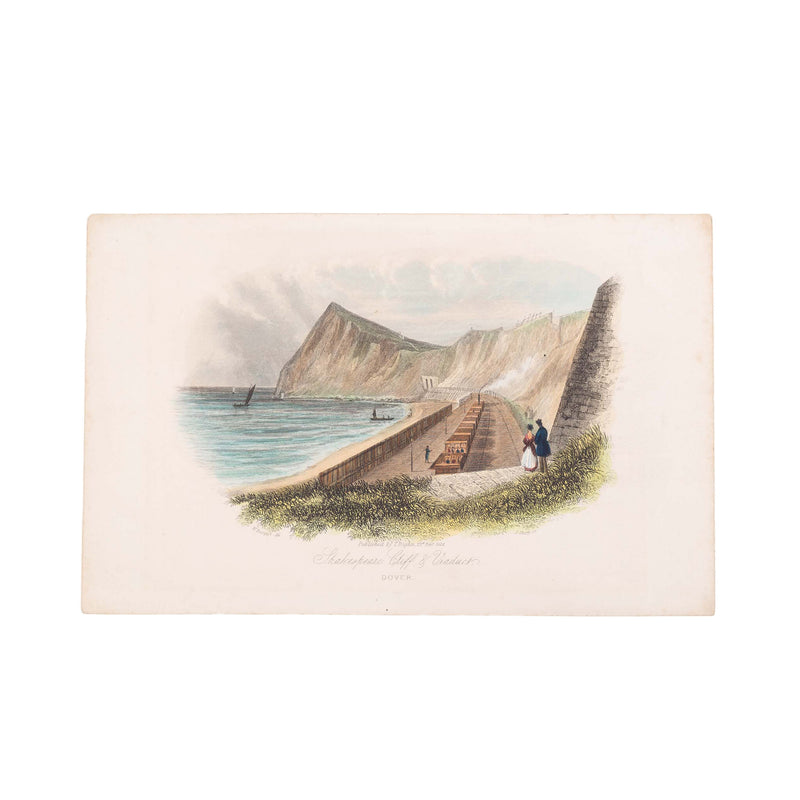 Prent 'Shakespeare Cliff & Viaduct', 1844-zoom-