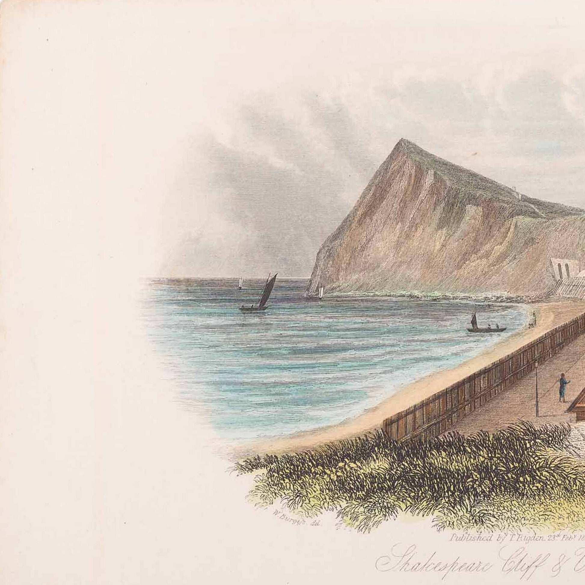Prent 'Shakespeare Cliff & Viaduct', 1844-2