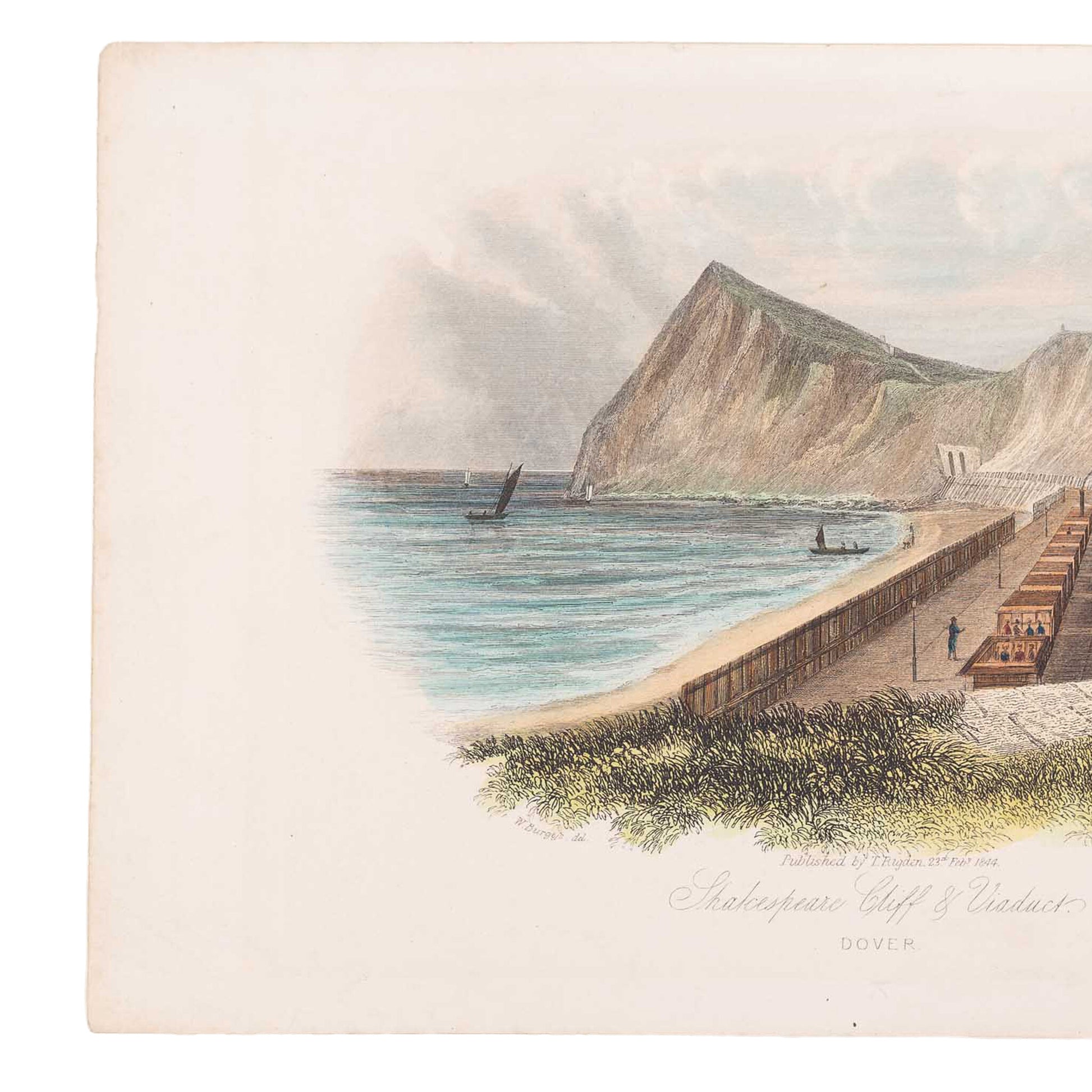 Prent 'Shakespeare Cliff & Viaduct', 1844-5