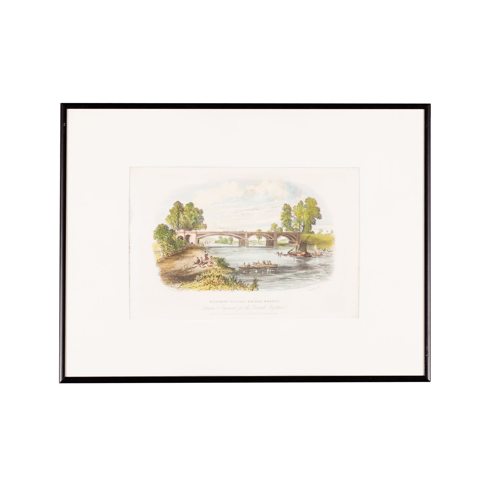 Prent 'Richmond Railway Bridge, Surrey', 1851-1