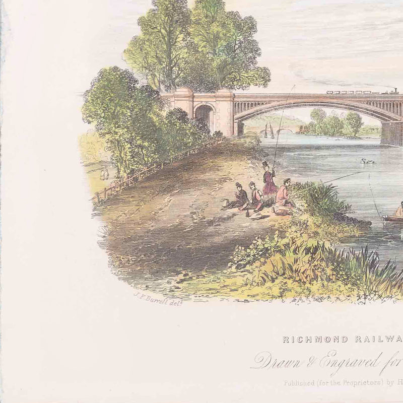 Prent 'Richmond Railway Bridge, Surrey', 1851-zoom-