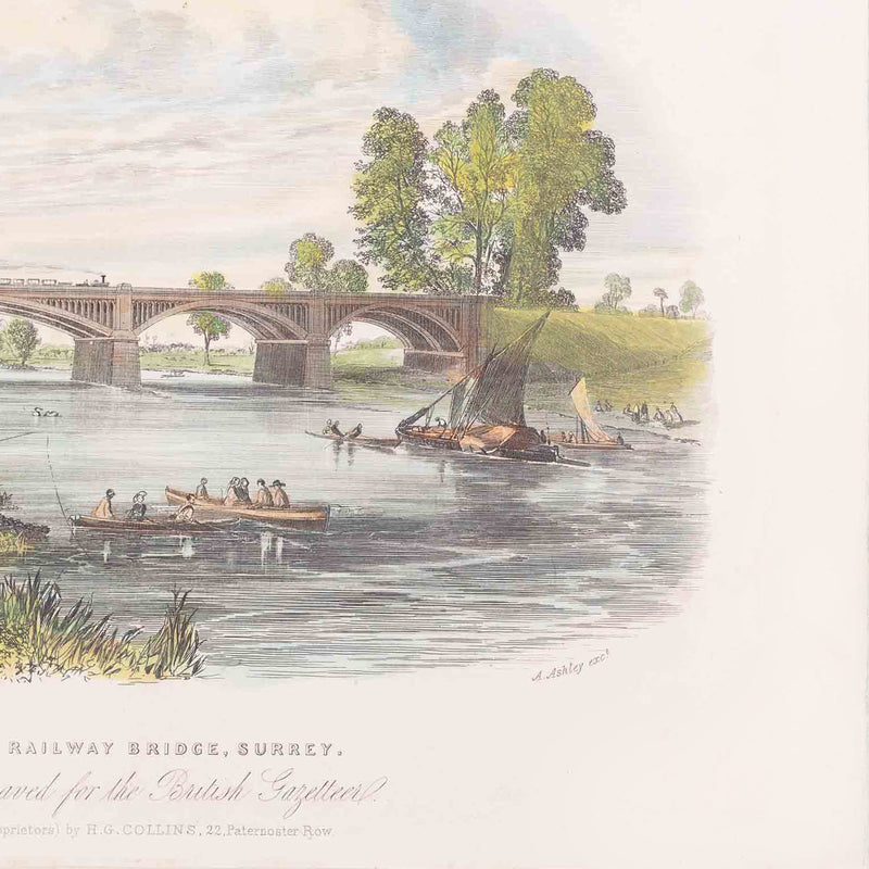 Prent 'Richmond Railway Bridge, Surrey', 1851-zoom-