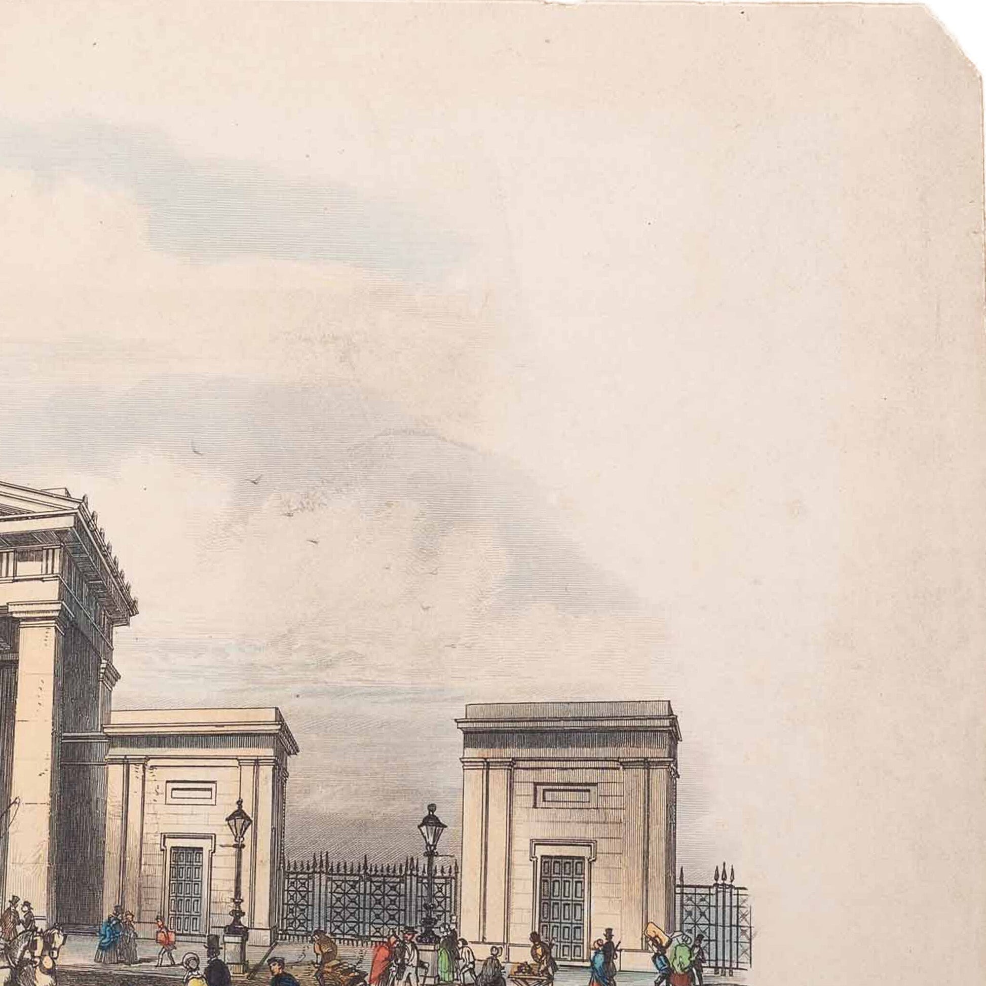 Prent 'The Grand Entrance to the Metropolitan Station of the North Western Railway', ca. 1840-5