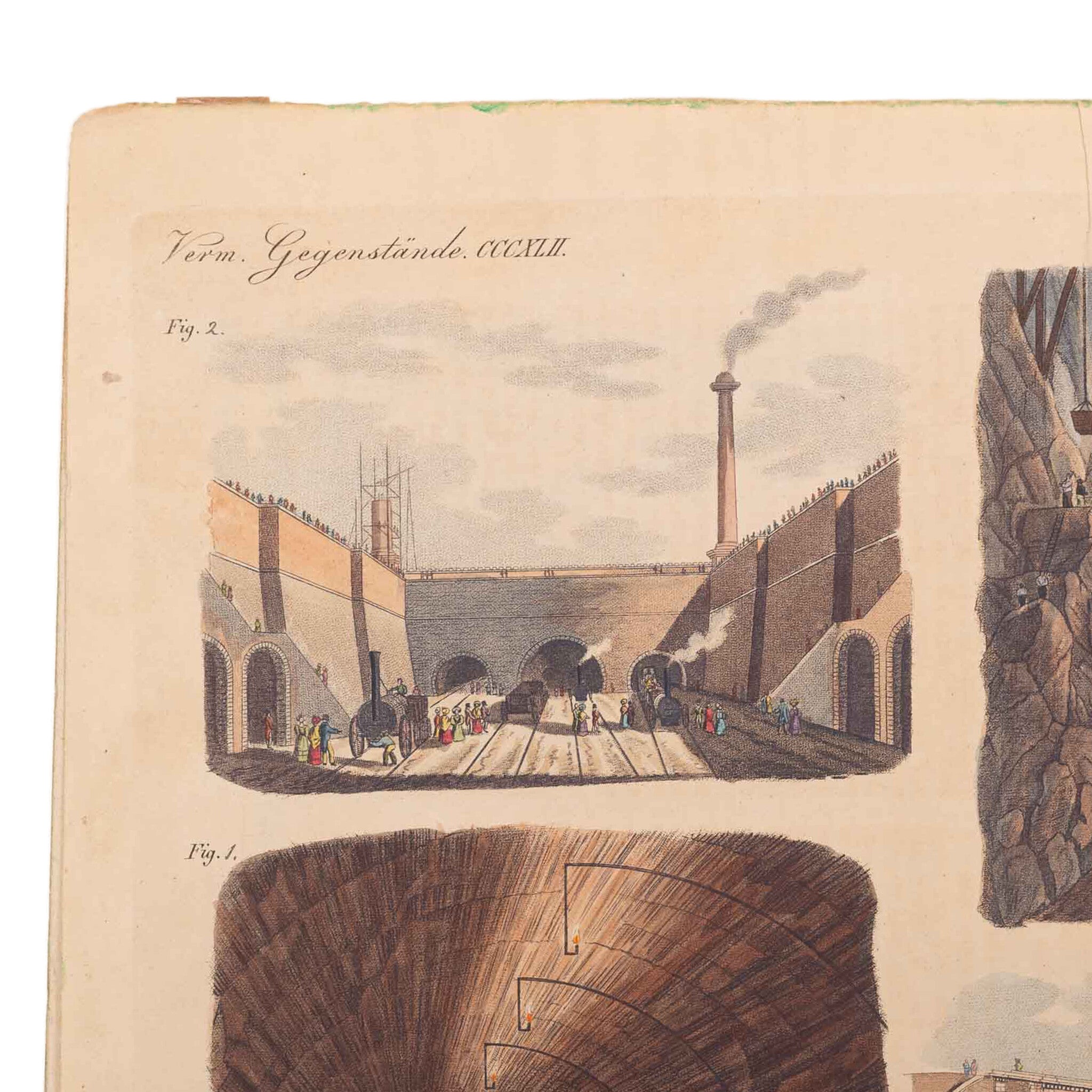 Prent met Franse pagina over 'The Liverpool and Manchester Railway', 19e eeuw-zoom-2