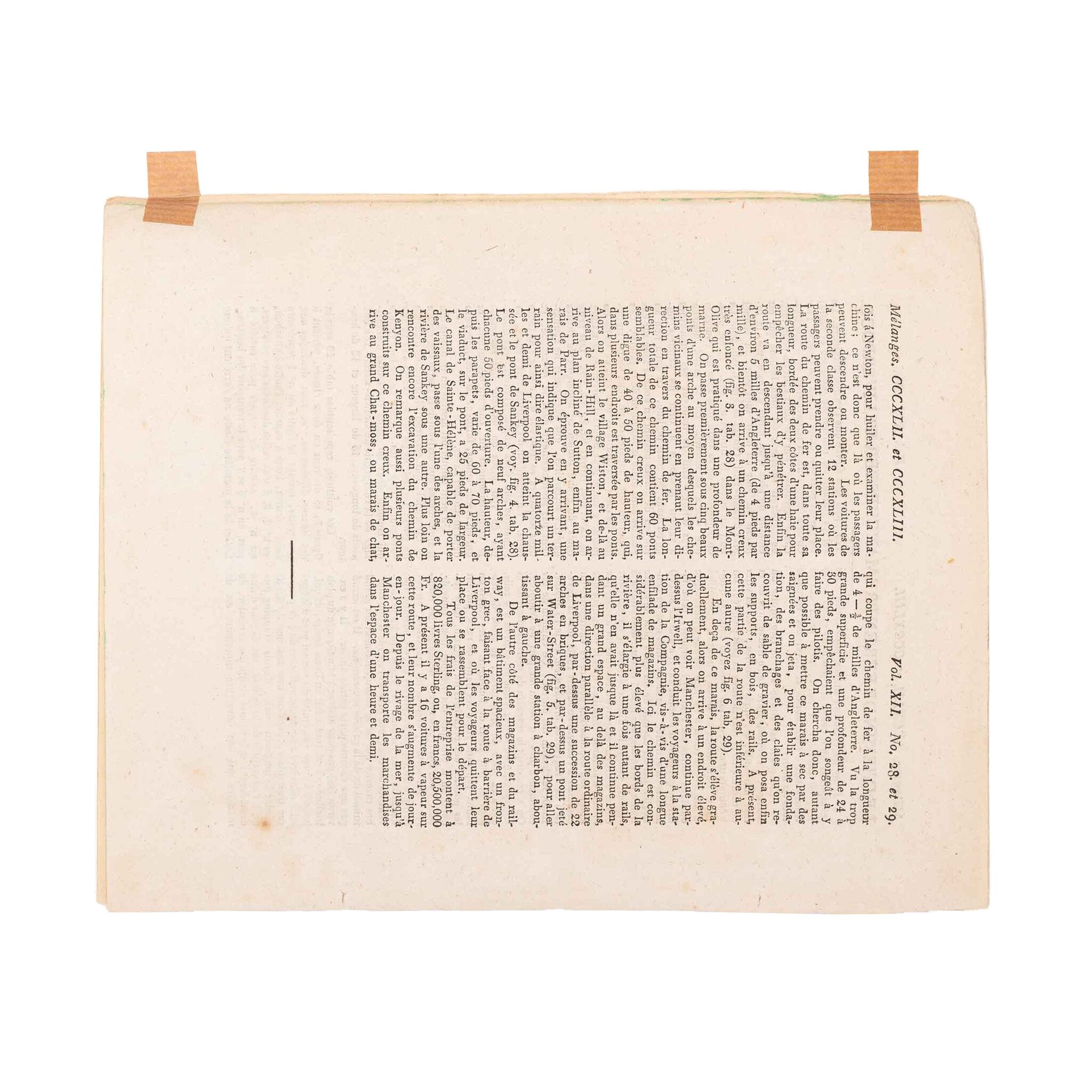 Prent met Franse pagina over 'The Liverpool and Manchester Railway', 19e eeuw-zoom-7