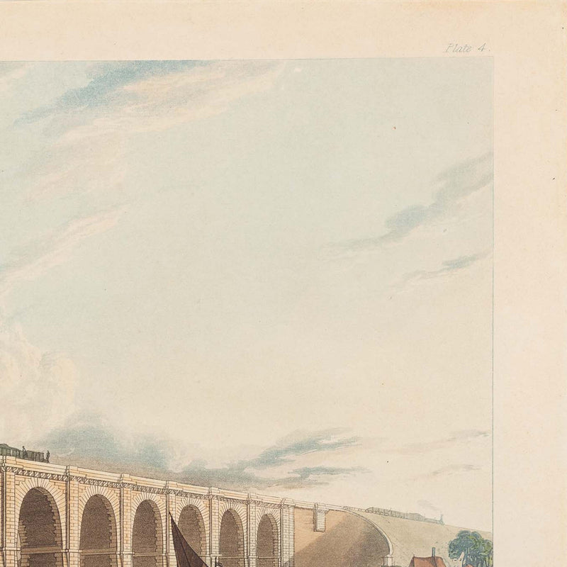 Prent 'Viaduct across the Sankey Valley', published 1831-zoom-
