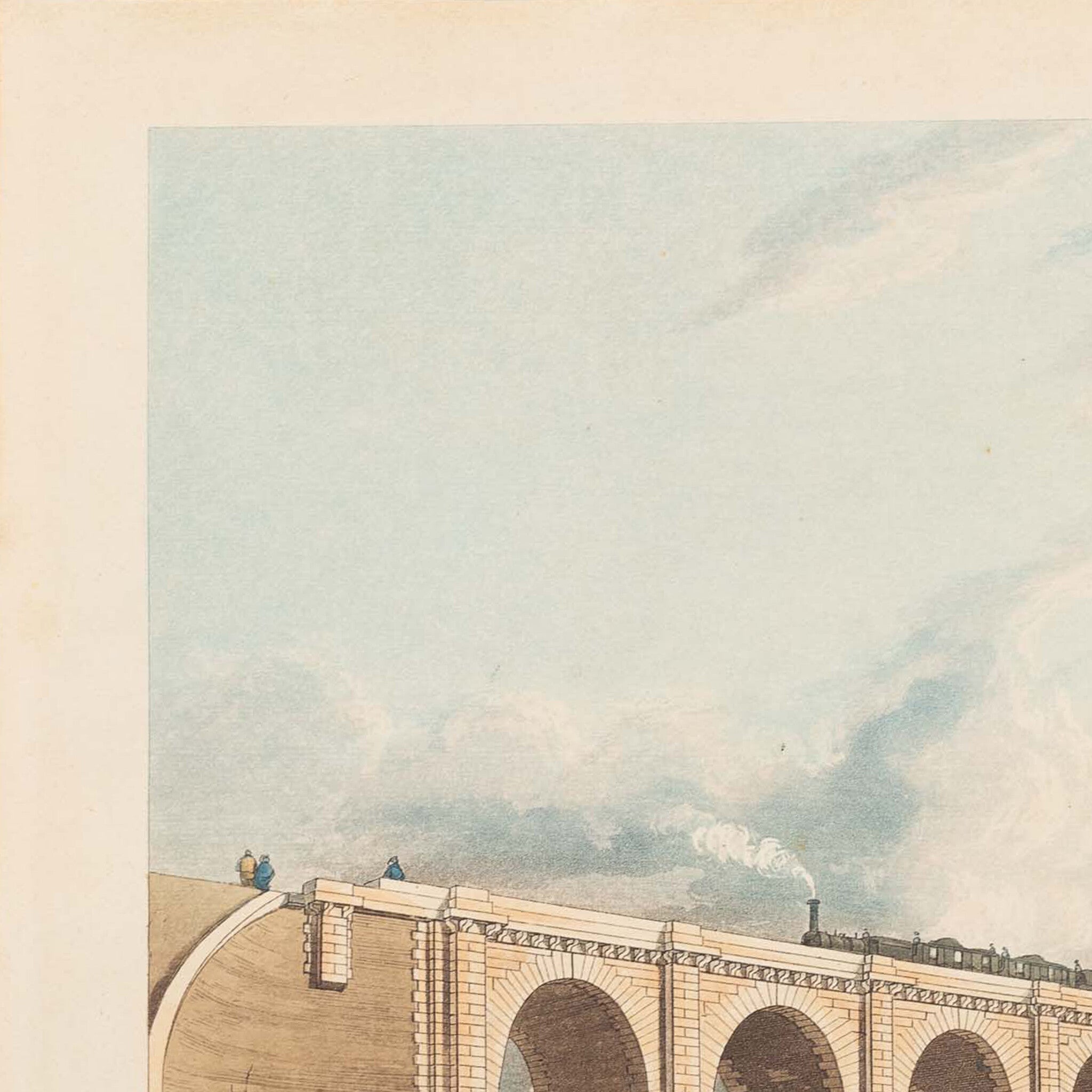 Prent 'Viaduct across the Sankey Valley', published 1831-zoom-3
