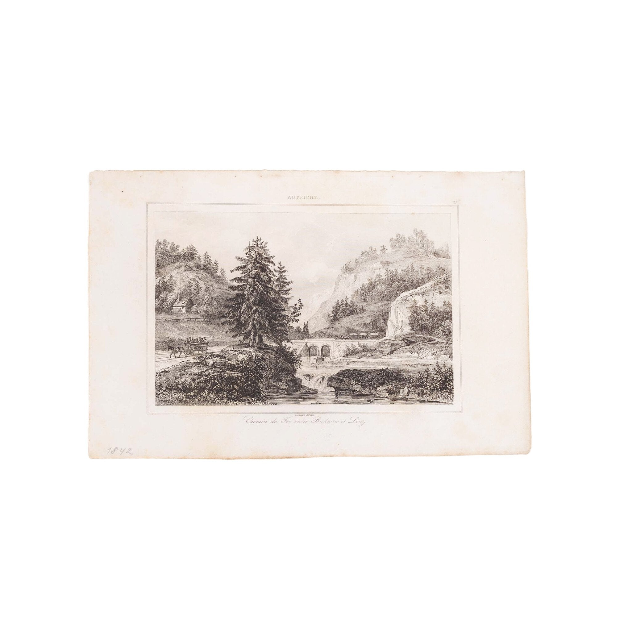 Drie prenten van spoorbruggen in Polen en Oostenrijk, ca. 1850-zoom-4