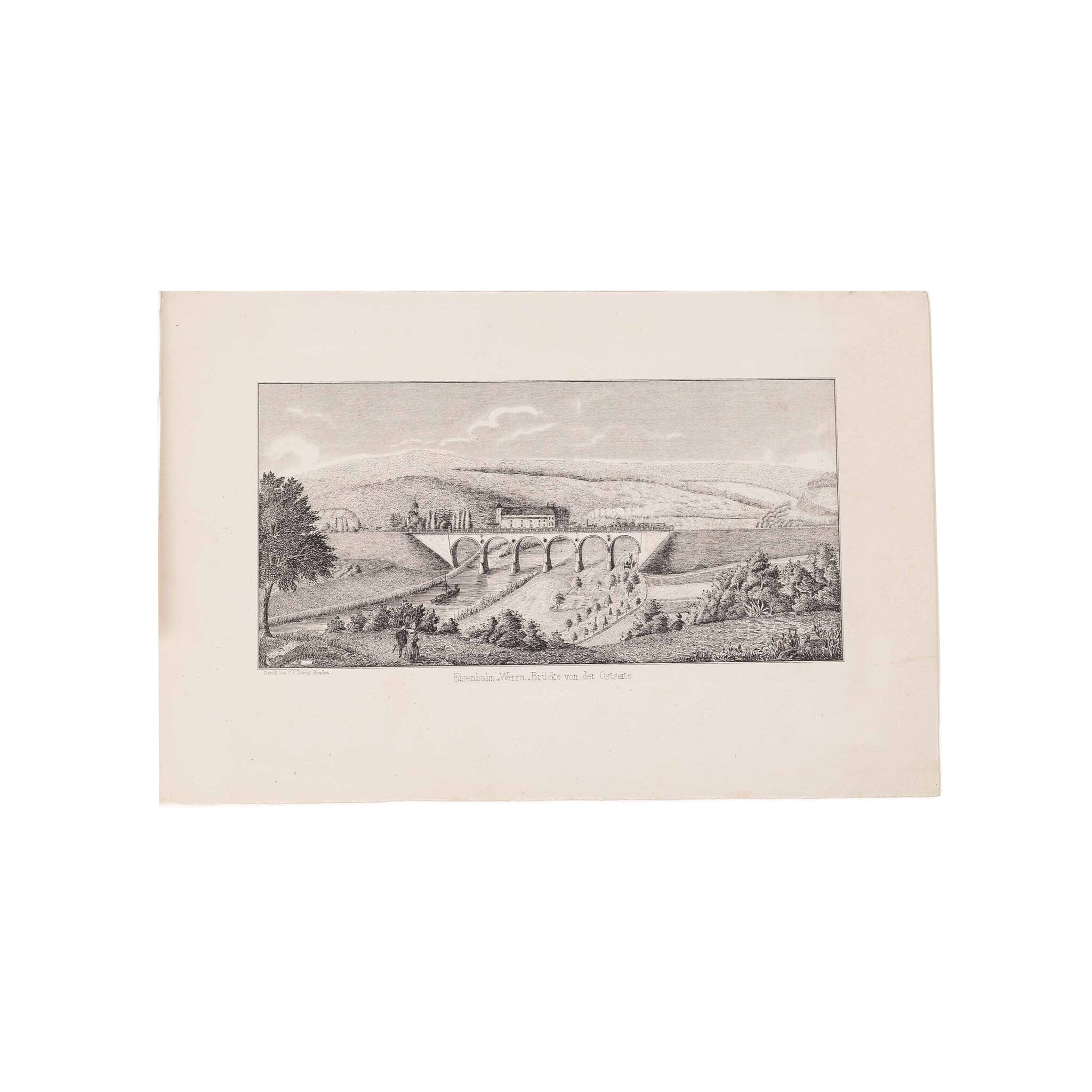 Drie prenten van een spoorwegbrug in Duitsland, ca. 1850, 1851-zoom-4