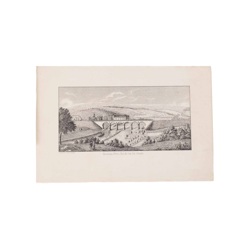 Drie prenten van een spoorwegbrug in Duitsland, ca. 1850, 1851-zoom-