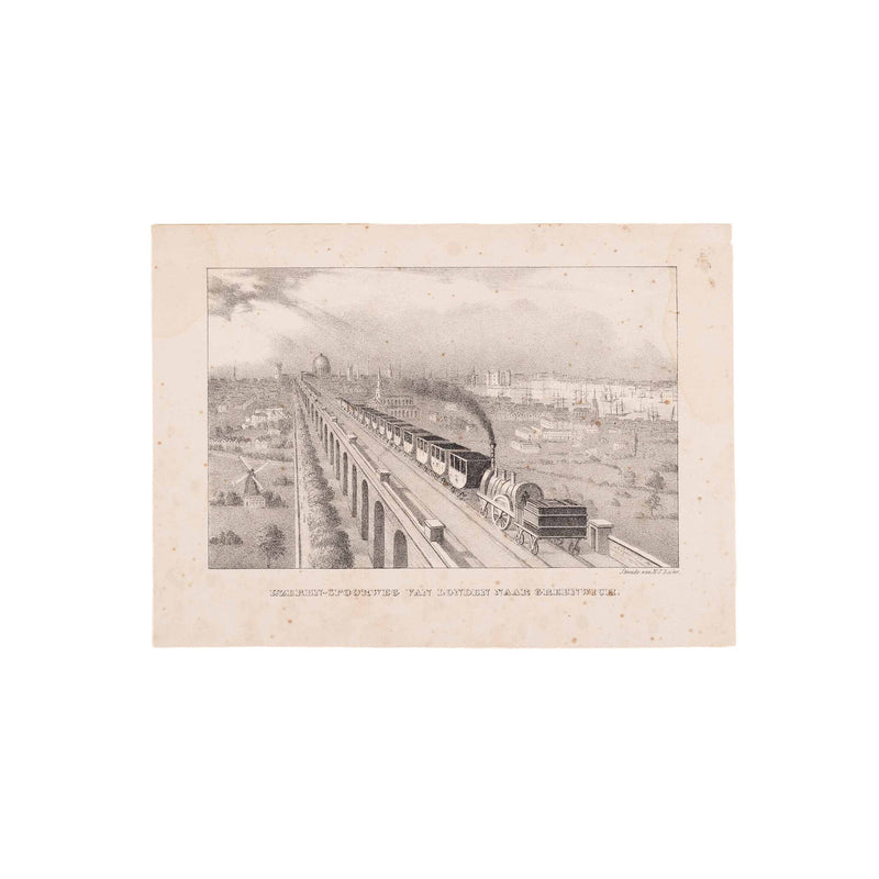 Twee prenten van Londen, Groot-Brittannië, ca. 1840, 1852-zoom-