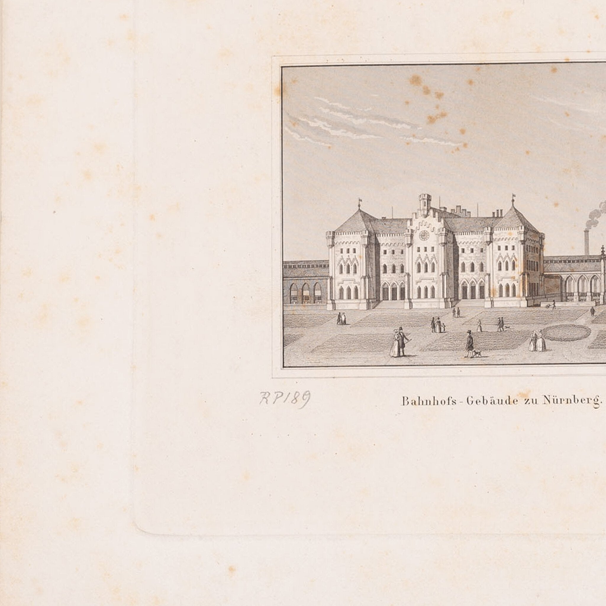 Twee kleine prenten van Duitsland, ca. 1844