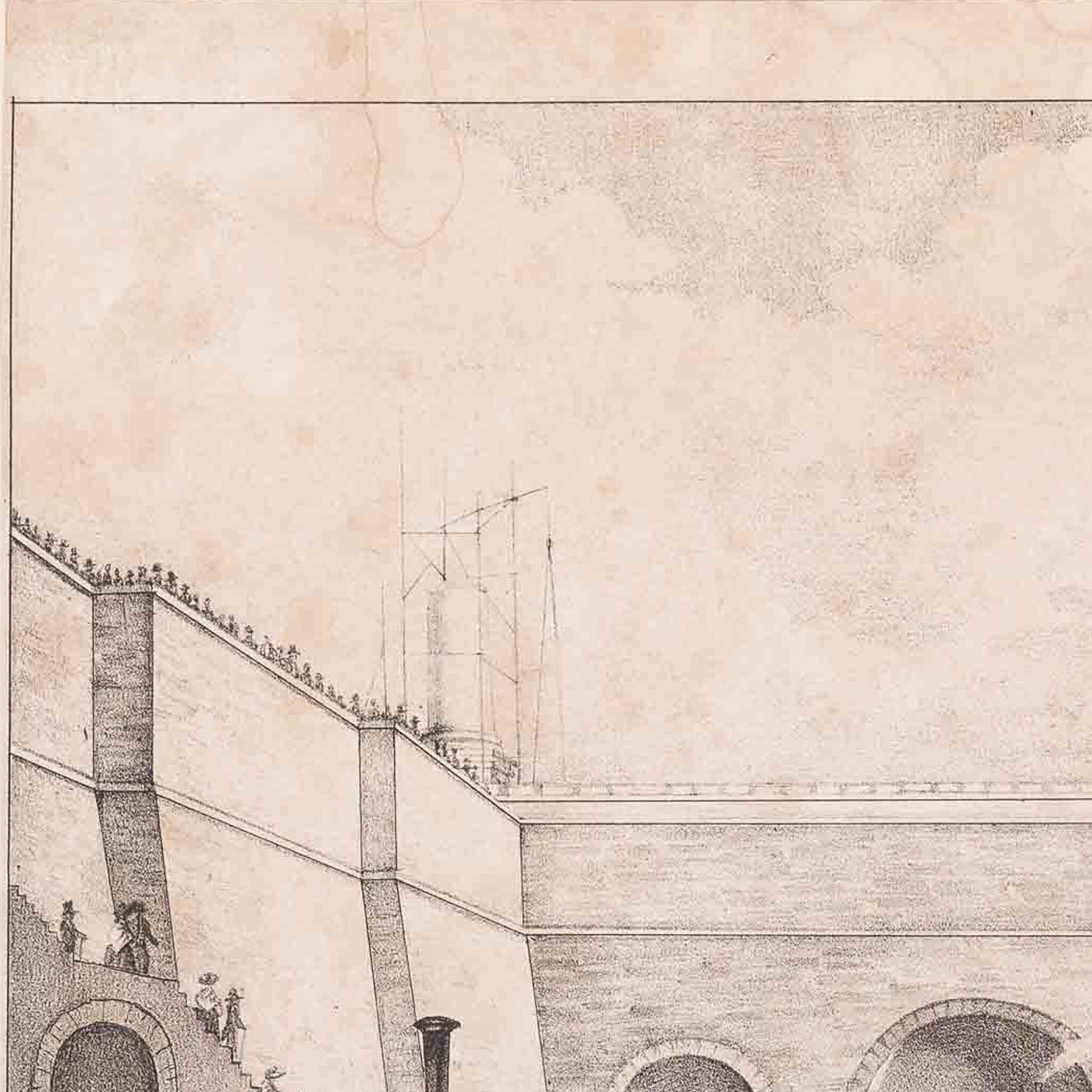 Prent 'Eingang zu der Eisenbahn zu Edge-Hill in Liverpool', ca. 1831-4