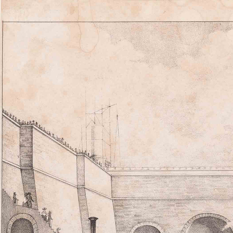 Prent 'Eingang zu der Eisenbahn zu Edge-Hill in Liverpool', ca. 1831-zoom-