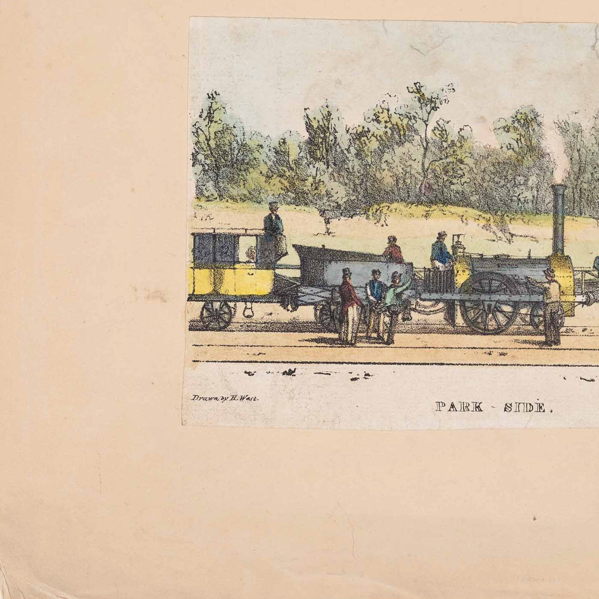 Prent 'Park Side', ca. 1830-1840-2