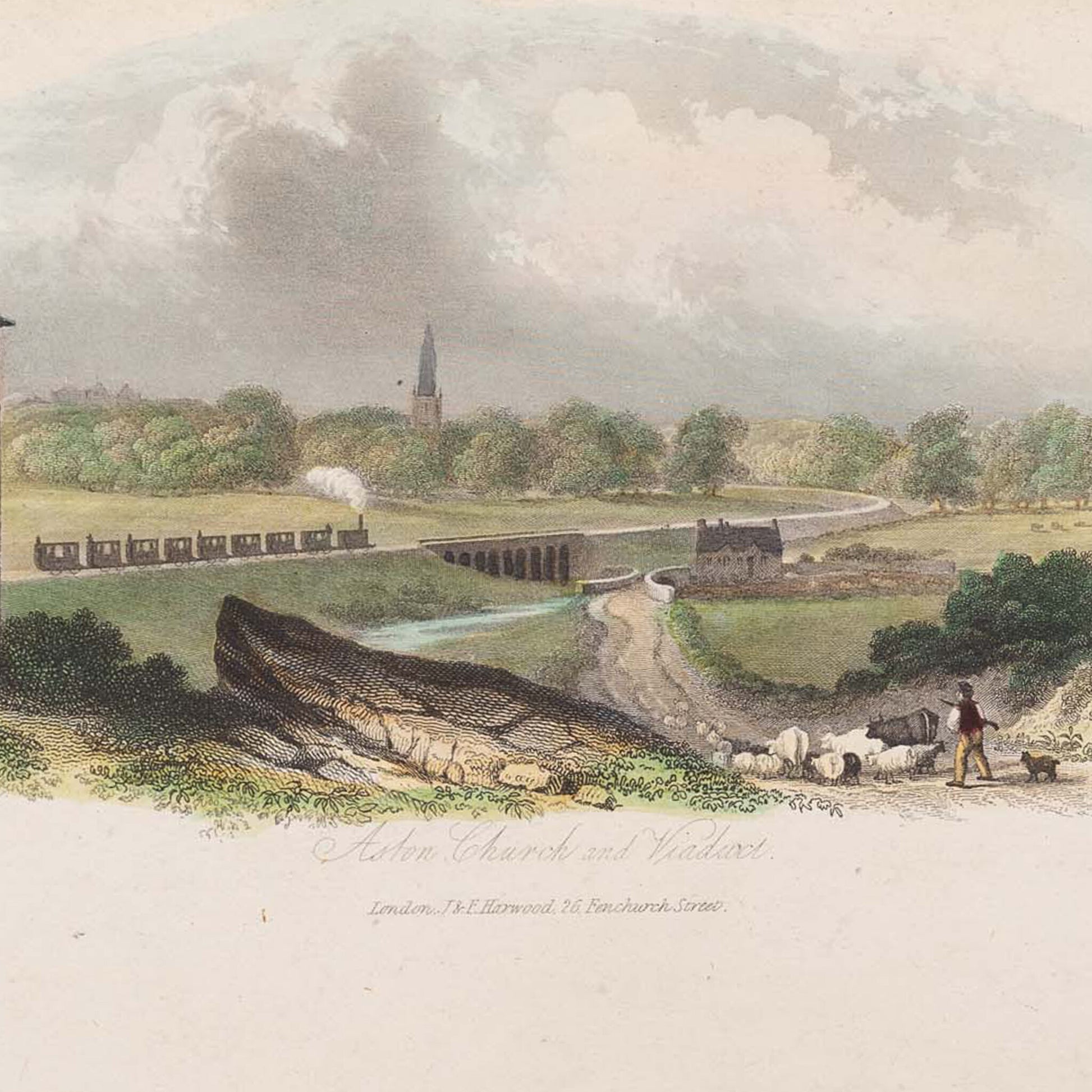 Twee prenten van  Birmingham, Groot-Brittannië, ca. 1841, 1860-6