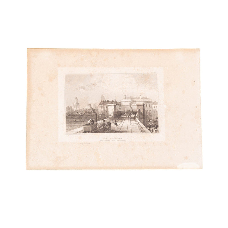 Drie prenten met een treinthema, 19e eeuw-zoom-