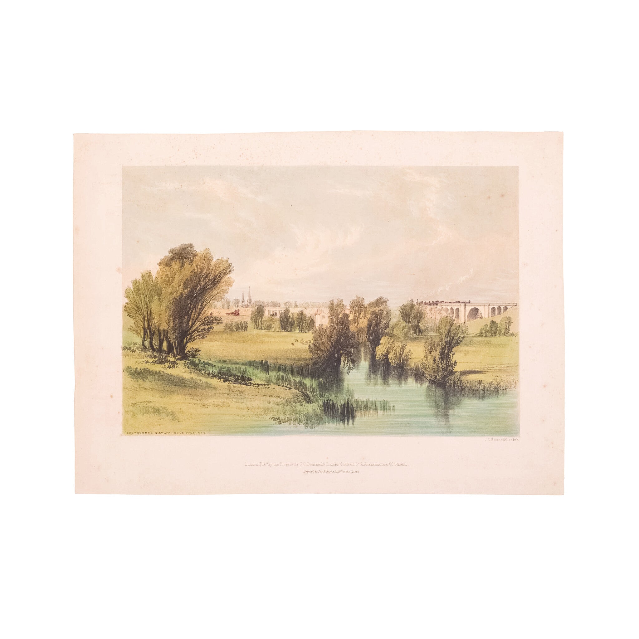 Prent 'Sherbourne viaduct, near Coventry', ca. 1839-zoom-1