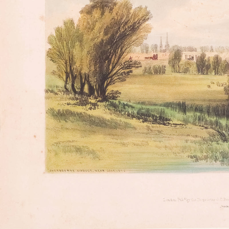 Prent 'Sherbourne viaduct, near Coventry', ca. 1839-zoom-