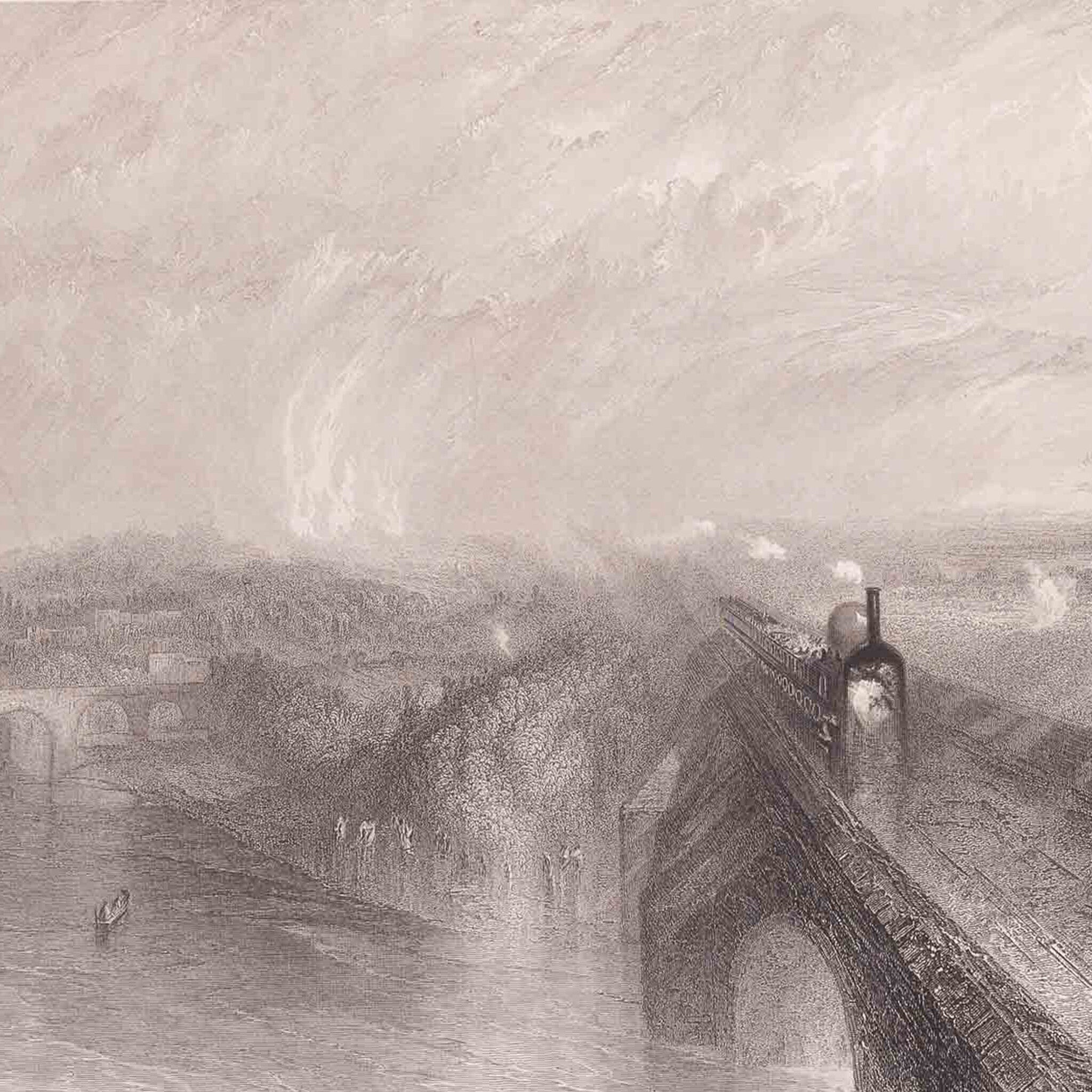 Prent 'Rain, steam and speed', ca. 1860