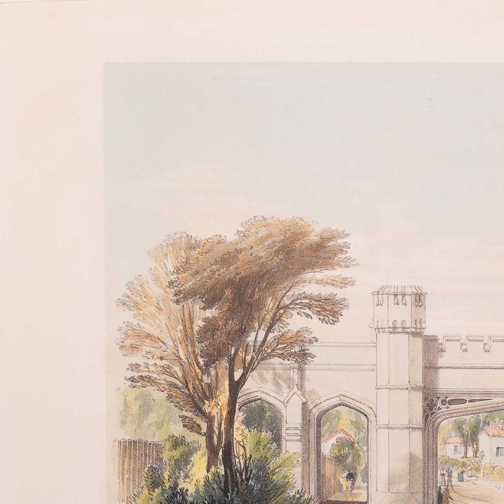Prent 'Railway Bridge, Rugby', ca. 1839-4