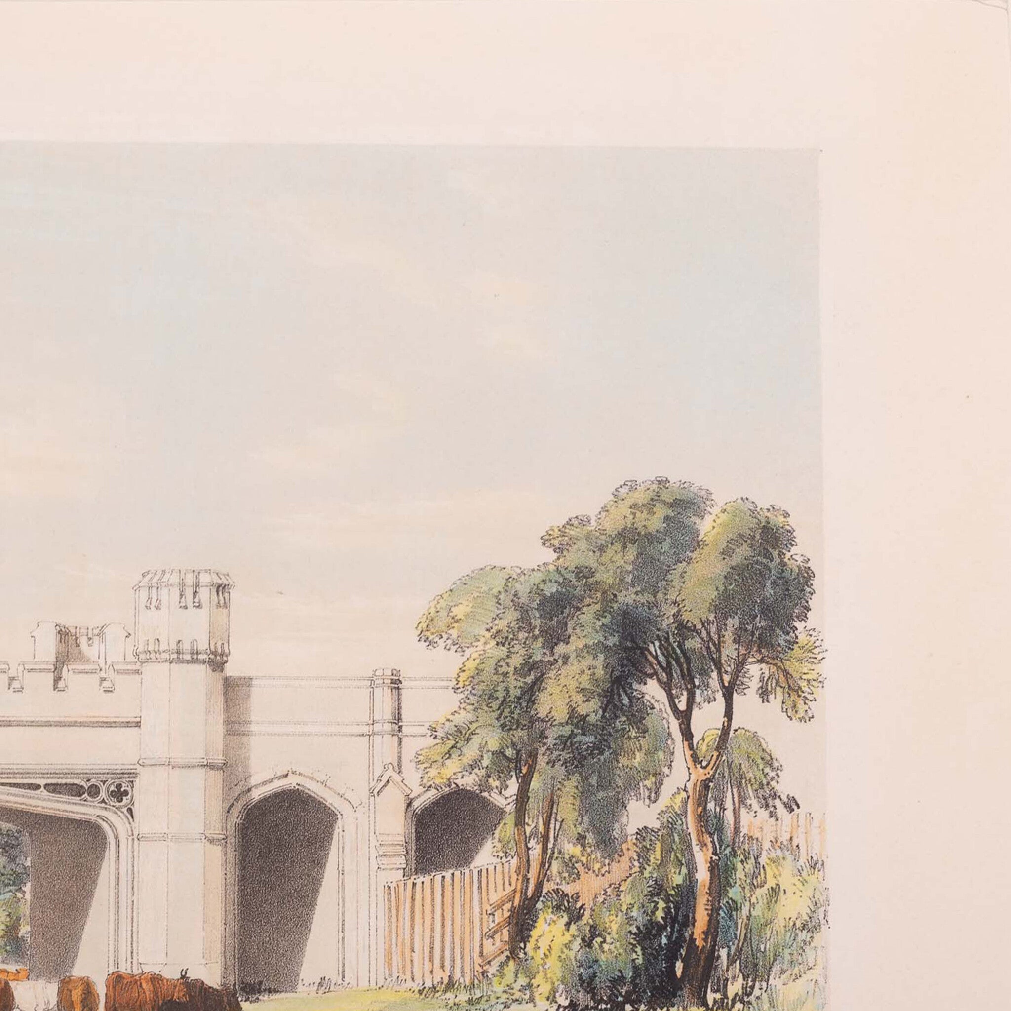 Prent 'Railway Bridge, Rugby', ca. 1839-zoom-5