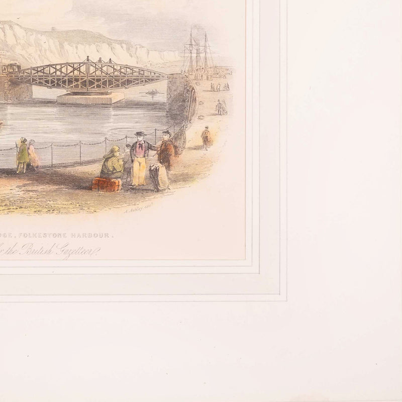Prent 'Railway Swing-Bridge, Folkestone harbour', ca. 1851-zoom-