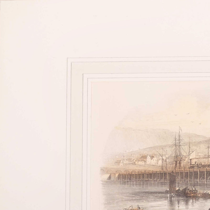 Prent 'Railway Swing-Bridge, Folkestone harbour', ca. 1851-zoom-