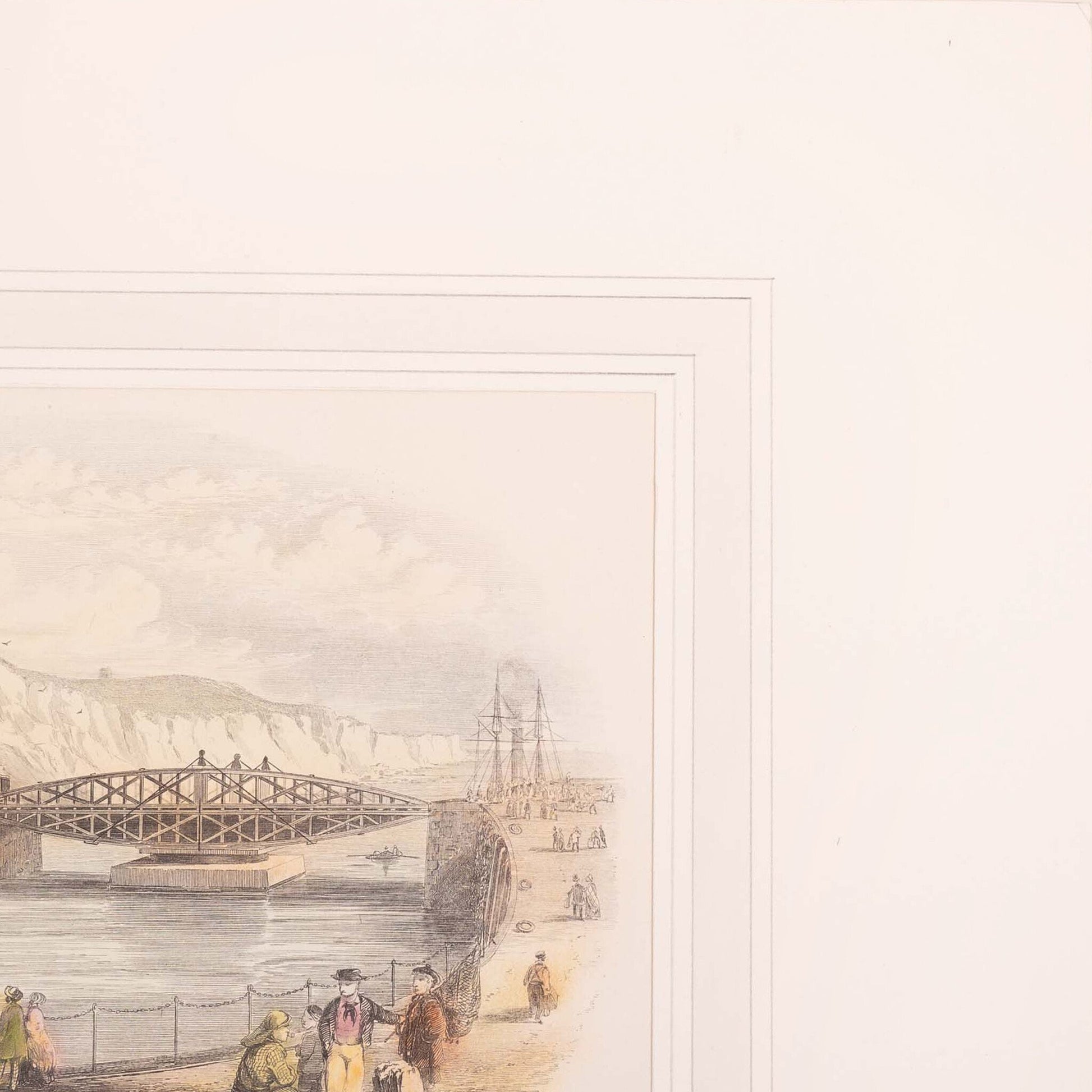 Prent 'Railway Swing-Bridge, Folkestone harbour', ca. 1851-5