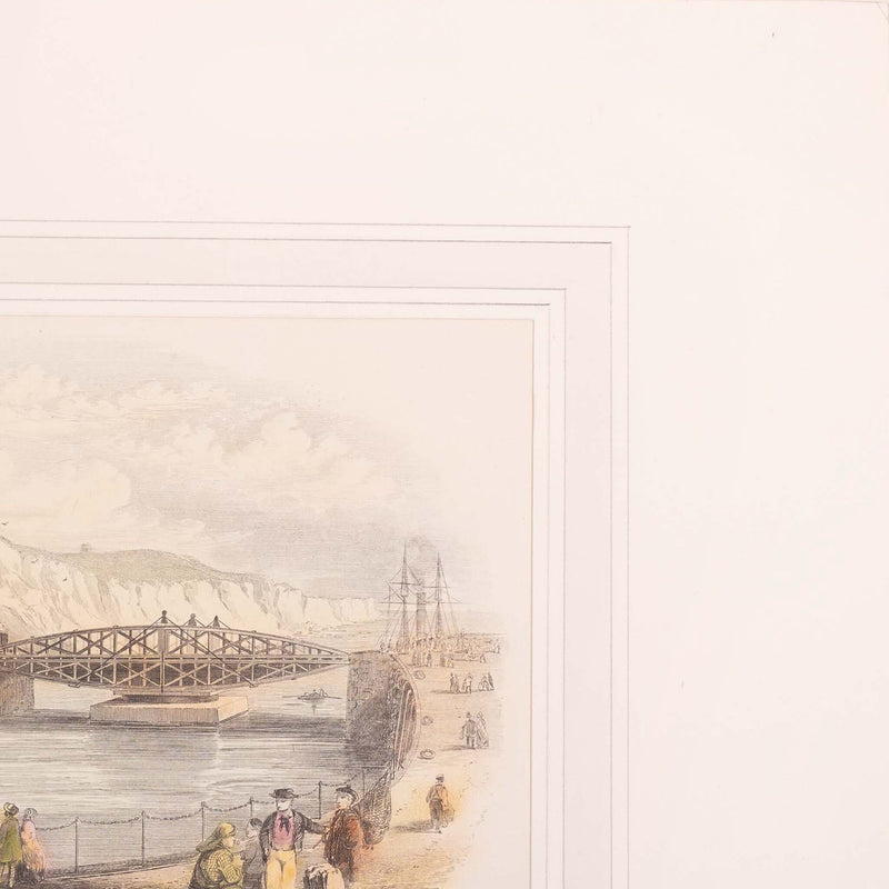 Prent 'Railway Swing-Bridge, Folkestone harbour', ca. 1851-zoom-