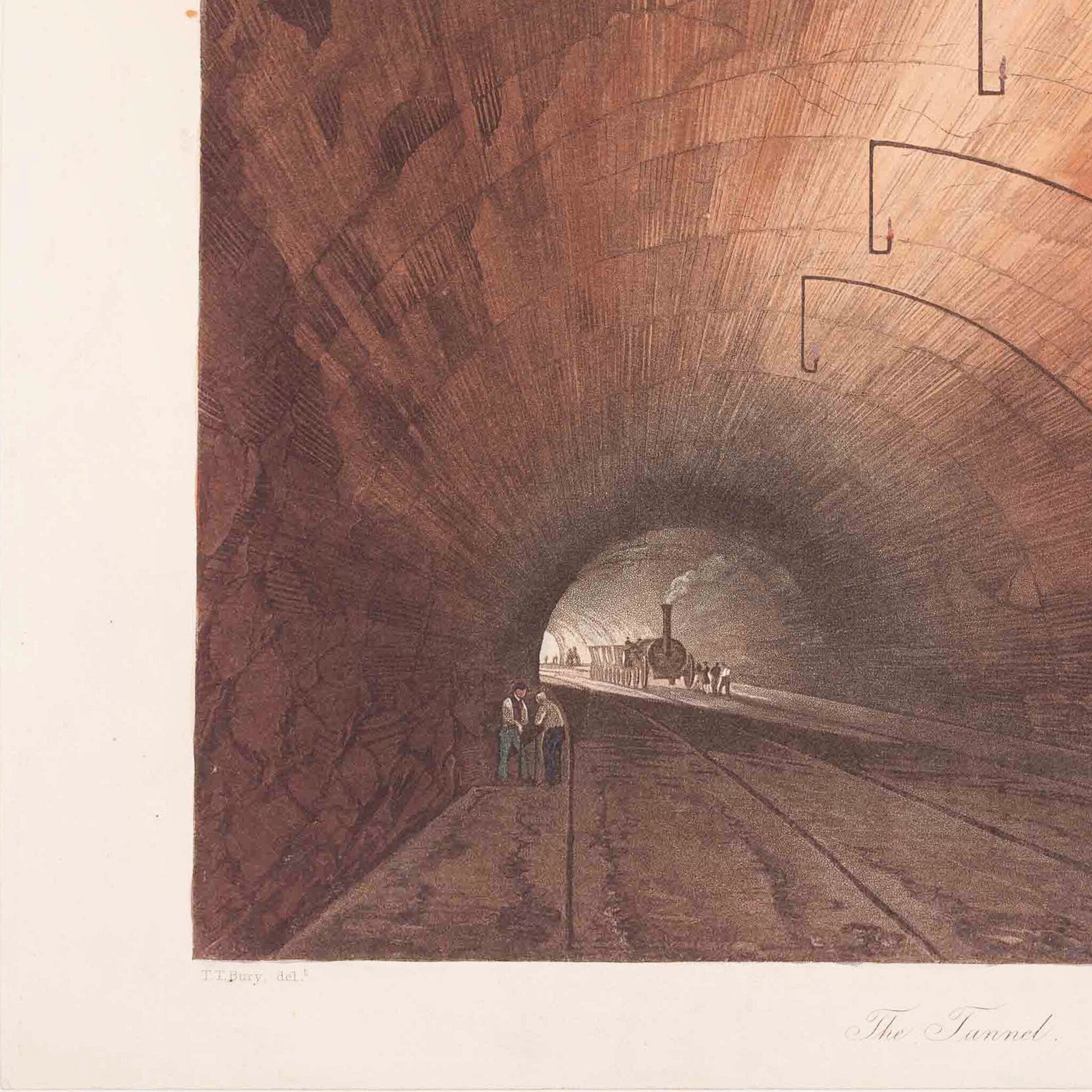Prent 'The Tunnel', ca. 1831-zoom-2